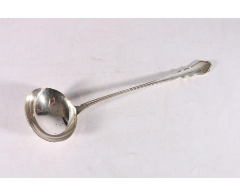 George V&nbsp; sterling silver ladle, with shaped handle, William Hutton &amp; Sons Ltd, Sheffield 1934, 33cm, 241g. 
