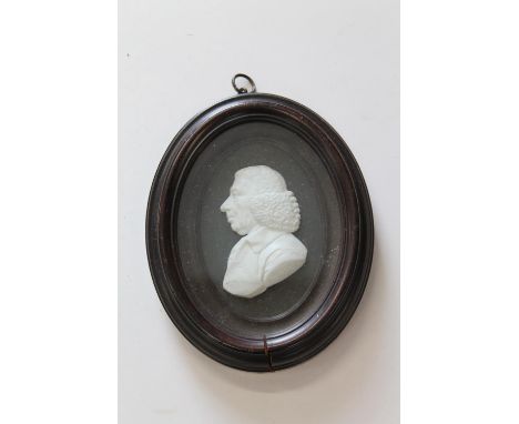 JAMES TASSIE (Scottish 1735-1799)  Half length profile portrait of Professor Thomas Reid FRSE 1710-1796  Glass paste portrait