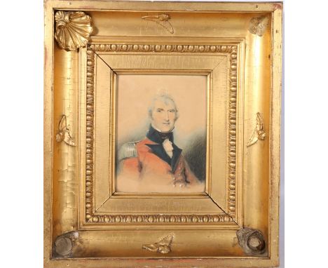 19TH CENTURY SCHOOL&nbsp; Half length portrait of 'Sir David Erskine Knight of Dryburgh'&nbsp; Watercolour on paper, 16cm x 1