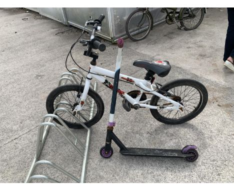 AN APOLLO FORCE BOY'S BIKE AND A SCOOTER 