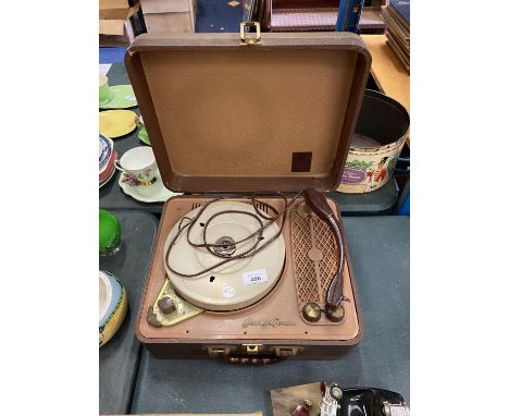 A VINTAGE REGENTONE CANDY-GRAM RECORD PLAYER 