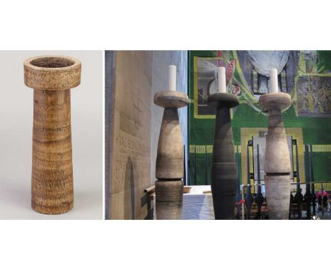 † HANS COPER (1920-1981); part of a working model for Coper's candlestick commission for Coventry Cathedral, a tapered stonew