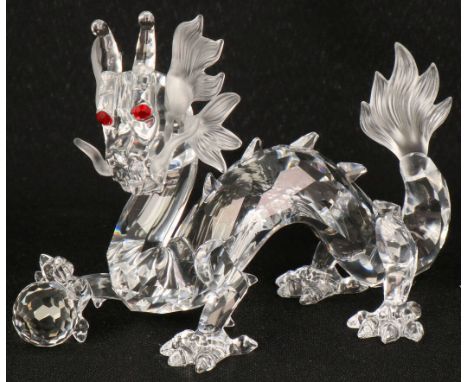   Swarovski Jaarlijks item 1997 "Fabelachtig Dierenrijk" De Draak Goede staat met certificaatH: 9,5 cm. Geschatte opbrengst: 