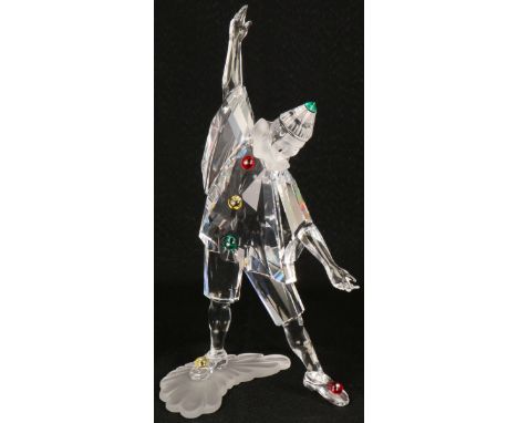   Swarovski jaarlijks item 1999 Maskerade Pierrot In goede staat met certificaatH: 20 cm. Geschatte opbrengst: € 10 - € 50.  