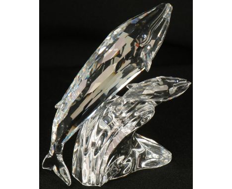   Swarovski jaarlijks item 1992 "Zorg voor mij" De Walvissen In goede staat met certificaatH: 10 cm. Geschatte opbrengst: € 1