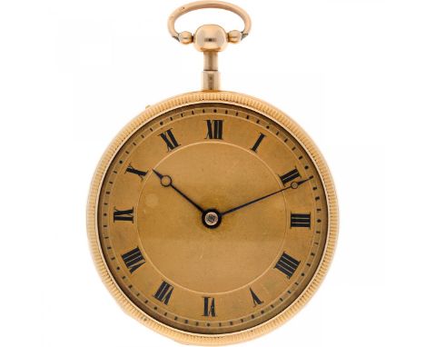  Gouden zakhorloge met kwartierrepetitie - ca. 1815.Geelgouden Breguet &amp; Fils, a Paris zakhorloge met kwartierrepetitie, 