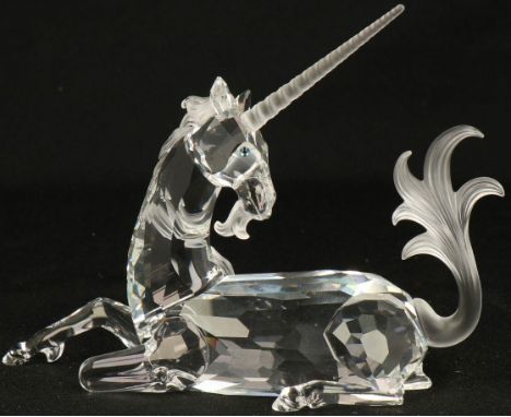   Swarovski jaarlijks item 1996 "Fabelachtig Dierenrijk" de Eenhoorn In goede staat compleet met originele doos. Geschatte op
