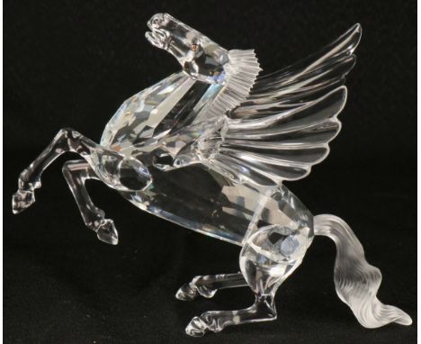   Swarovski Jaarlijks item 1998 "Fabelachtig Dierenrijk" de Pegasus In goede staat met certificaatH: 11 cm. Geschatte opbreng