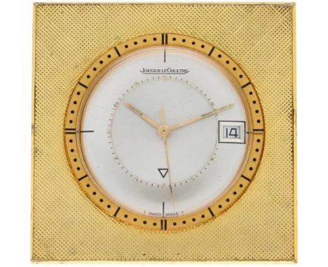   Jaeger-Lecoultre Memovox - Reiswekker, verguld - ca. 1960. Kast: verguld - Handopwindbaar - Datum, wekker - 2 (goed) - Diam