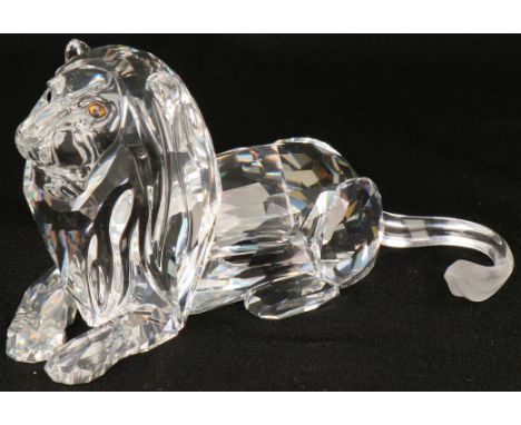   Swarovski Jaarlijks item 1995 "Inspiratie Afrika" De Leeuw In goede staat met certificaatH: 7 cm. Geschatte opbrengst: € 10