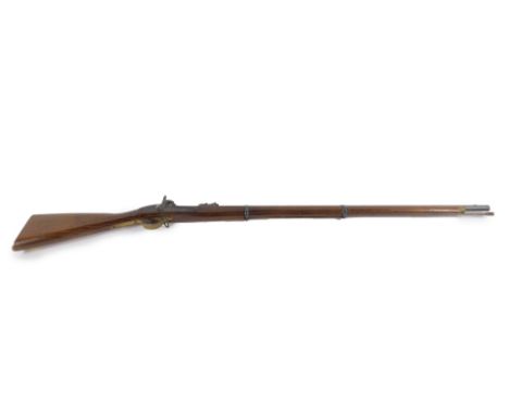 A Euroarms of America black powder reproduction of a London Armoury Company 1853 pattern three band percussion musket, 58 cal
