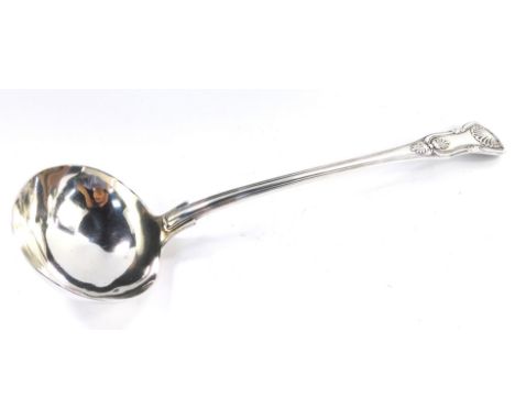 A William IV silver soup ladle, decorated in the Kings pattern, William Eaton, London 1833, 9.70 oz.