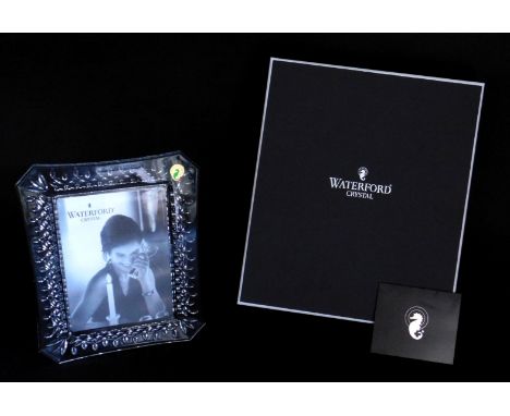 A Waterford Crystal photograph frame, boxed with leaflet, 26cm H, 21cm W.