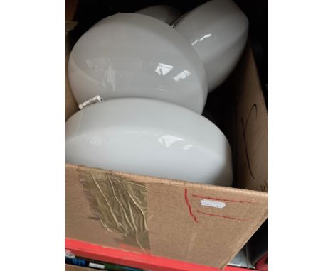 Five mid 20th century glass light fittings. 