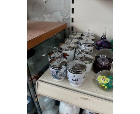 A collection of 12 Royal Worcester egg coddlers - 7 large, 5 small 