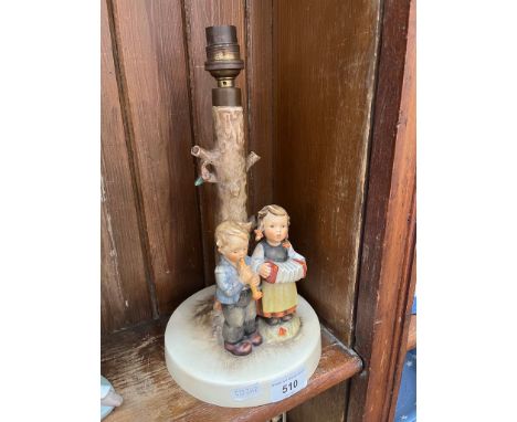 A vintage Hummel lamp Birthday Serenade from the early 1950s 