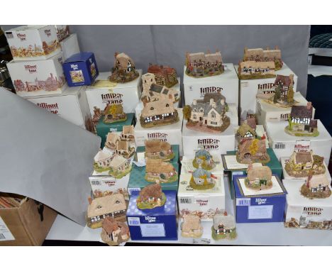 THIRTY ONE LILLIPUT LANE SCULPTURES FROM THE MIDLANDS COLLECTION AND SOME EMPTY BOXES, mostly boxed and some deeds, comprisin