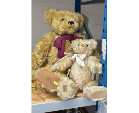 TWO MERYTHOUGHT 'ALPHA-FARNELL' LIMITED EDITION TEDDY BEARS, comprising a 'Replica Alpha-Farnell Bear', the jointed body cove