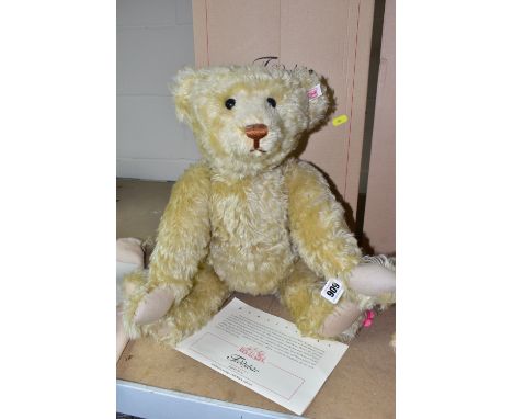 STEIFF, AN 'OLD GOLD' LIMITED EDITION TEDDY BEAR, the jointed body covered with a light mohair plush, approximate length 52cm