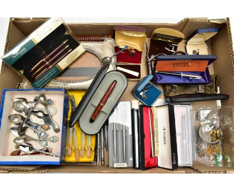 A BOX OF ASSORTED ITEMS, to include a silver photo frame, hallmarked 'Charles S Green &amp; Co Ltd' Birmingham 1906, a silver