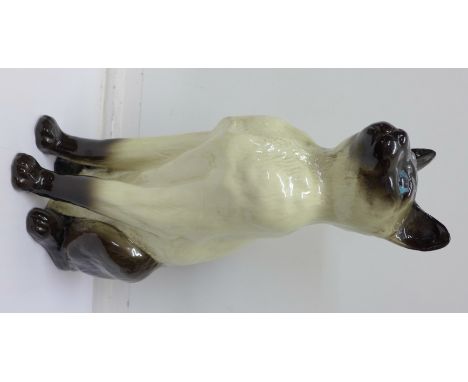 A large Beswick model fireside Siamese cat, 2139, 34.5cm