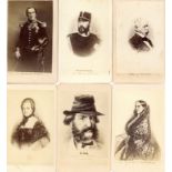 CDV Lot mit 70 Stück Adel und berühmte Persönlichkeiten
