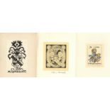 EXLIBRIS Lot mit 100 Exlibris mit Heraldik-Motiven