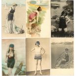 Erotik Bademoden Album mit 180 Ansichtskarten vor 1945