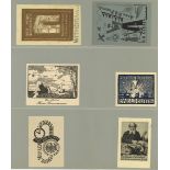 EXLIBRIS Sammlung mit 264 Exlibris im Album
