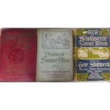 STOLLWERCK Lot mit 3 Alben. Album 1 u. 2 (in einem Band, 1 Bild fehlt), Album 3 (unvollständig)