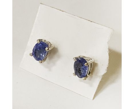 STERLING SILVER TANZANITE STUDS
