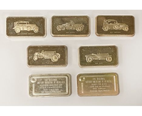 7 SILVER INGOTS - EACH APPROX 65 GRAMS