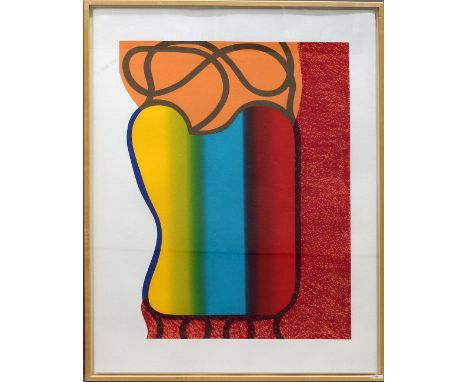 Werner, Thomas (geb. 1957 in Neu-Ulm)"Iris". Farbsiebdruck/Papier, re. u. mit Bleistift sign. und dat. 1996 sowie li. u. Ex. 