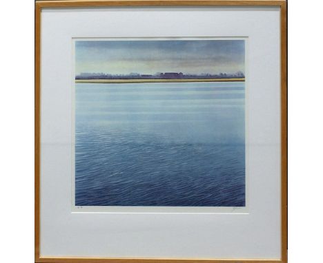 Taubert, Gerhard (1928 Altenburg - Düsseldorf 2012)Blick vom Meer aufs Land. Farbserigraphie bzw. -offset, re. u. mit Bleisti