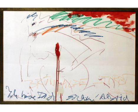 Salomé, eigentlich Wolfgang Ludwig Cihlarz (geb. 1954 Karlsruhe)"Ich höre Dich..." oder "BRUNHILDE STIRBT", so in der Darstel