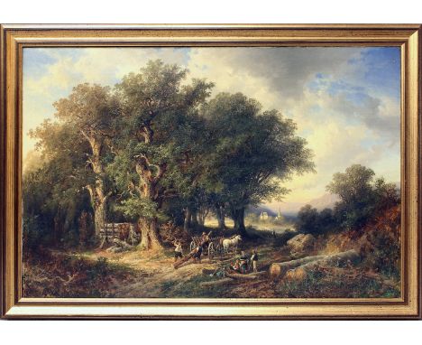 Bennekenstein, Hermann (1830-1890)"Partie aus Pom(m)ern" in der Nähe von Treis an der Arfel, rückseitig auf Klebezettel bez. 