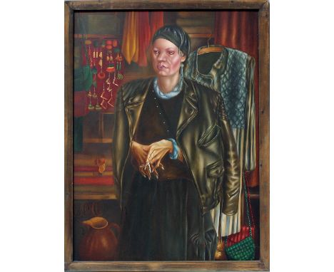 Slatosch, Sabine (geb. 1954 Berlin)Portrait von Josefine Edle von Krepl, der ersten Frau mit einem Punk-Modegeschäft in Ost-B