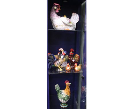 A selection of possibly continental ceramic hens (9)