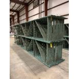 (30x) Interlake New-Style Teardrop Uprights, 42" Deep X 21' Tall, 3" X 1-5/8" Posts, 3" X 3" Foot Pl