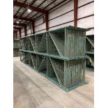 (30x) Interlake New-Style Teardrop Uprights, 42" Deep X 21' Tall, 3" X 1-5/8" Posts, 3" X 3" Foot Pl