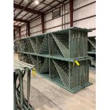 (30x) Interlake New-Style Teardrop Uprights, 42" Deep X 21' Tall, 3" X 1-5/8" Posts, 3" X 3" Foot Pl