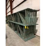 (30x) Interlake New-Style Teardrop Uprights, 42" Deep X 21' Tall, 3" X 1-5/8" Posts, 3" X 3" Foot Pl