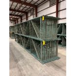 (30x) Interlake New-Style Teardrop Uprights, 42" Deep X 21' Tall, 3" X 1-5/8" Posts, 3" X 3" Foot Pl
