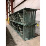 (30x) Interlake New-Style Teardrop Uprights, 42" Deep X 21' Tall, 3" X 1-5/8" Posts, 3" X 3" Foot Pl