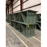 (30x) Interlake New-Style Teardrop Uprights, 42" Deep X 21' Tall, 3" X 1-5/8" Posts, 3" X 3" Foot Pl