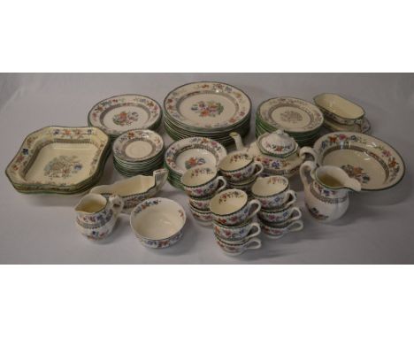 Spode 'Chinese Rose' part dinner / tea service (af)