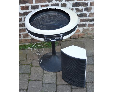 Weltron 2007 1970s music centre on stand with 1 speaker, lid hinges broken (for parts only)