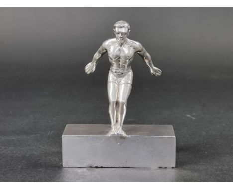 A silver swimming trophy, by&nbsp;James Fenton &amp; Co, Birmingham 1954, 11.5cm high, 236g. 