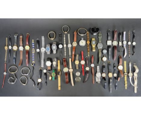 A large quantity of wristwatches, to include a Tissot 'PR 50'; and examples by Swatch and Casio. 