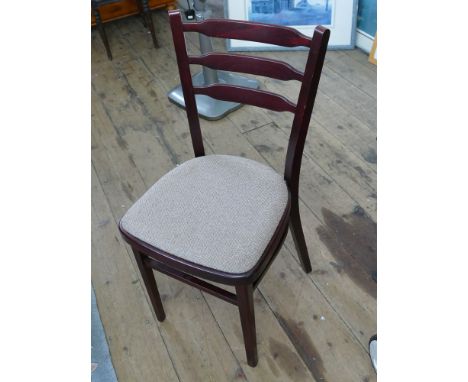 Set of four ladder back dining or kitchen chairs 